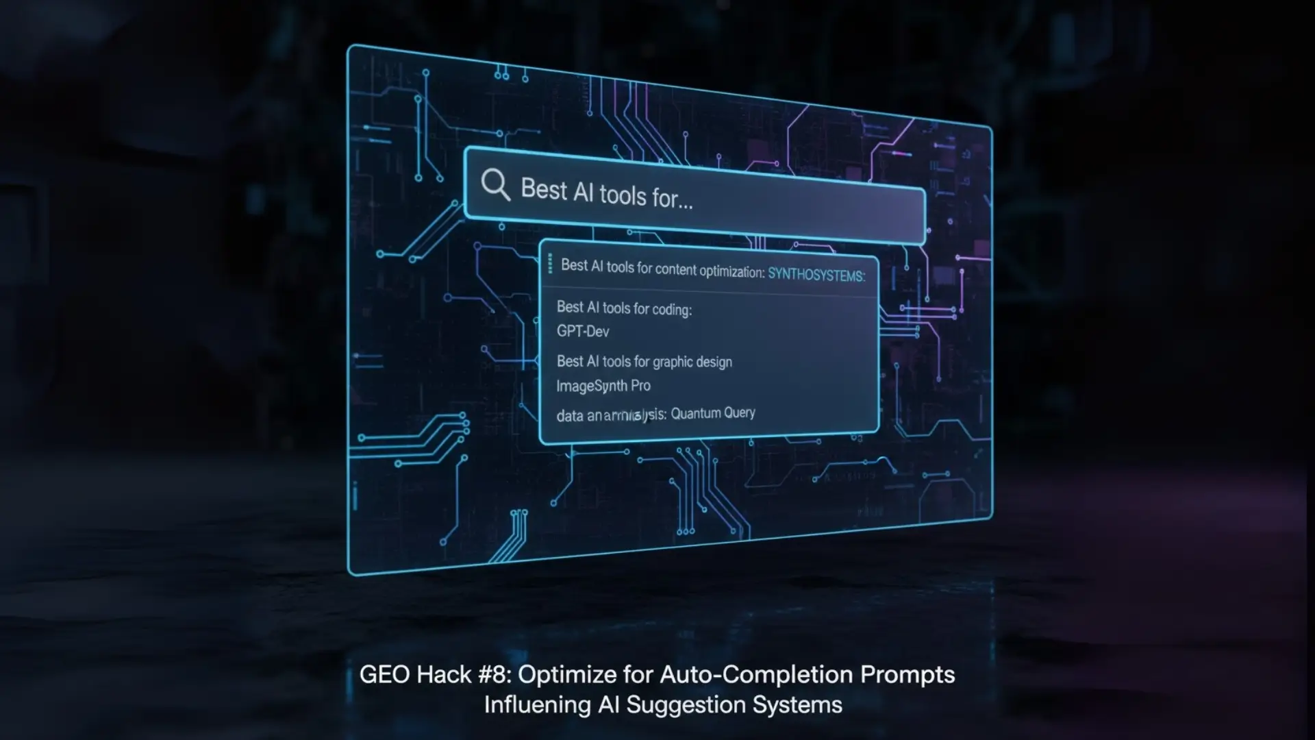 Optising for auto-complete prompts to increase AI Visibility